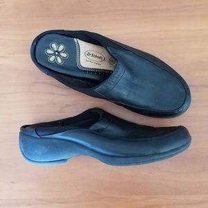 Dr. Scholls Black Gel Pack Clogs EUC 8